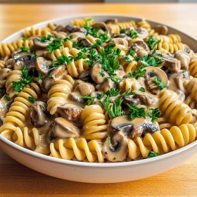 Simple Vegan Mushroom Stroganoff recipe