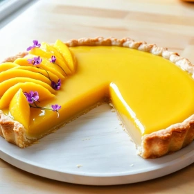 Silky Mango Curd Tart recipe