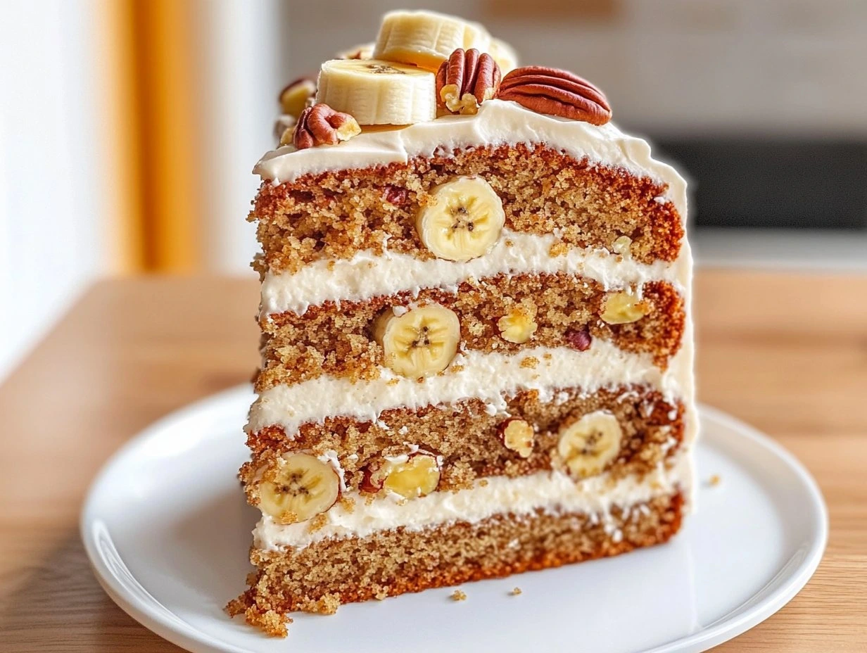 Perfectly cooked Classic Southern Hummingbird Cake served and ready to eat - final result