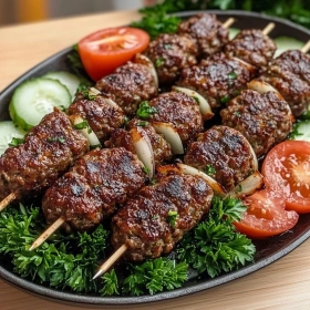 Lebanese Kafta Kofta Skewers recipe