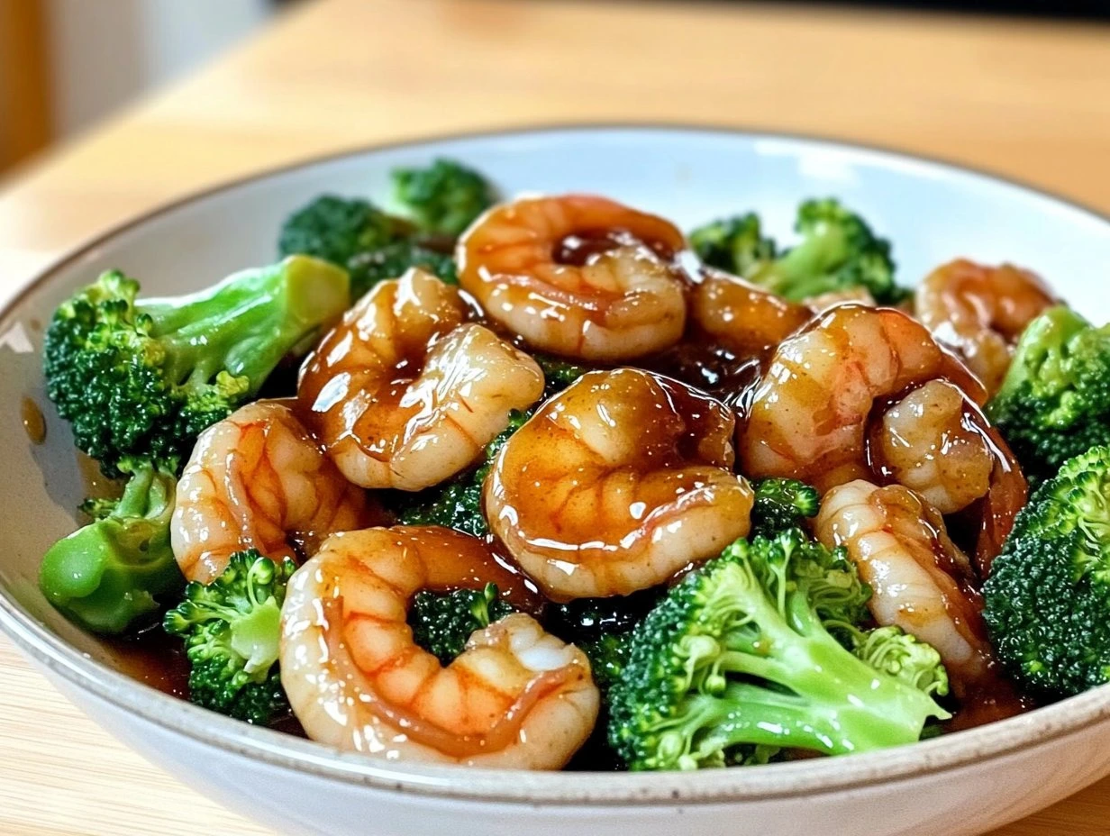 Perfectly cooked High-Protein Honey Garlic Shrimp served and ready to eat - final result