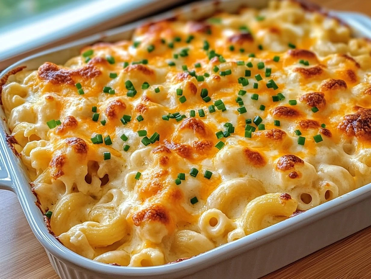 Perfectly cooked Creamy High-Protein Mac Cheese served and ready to eat - final result