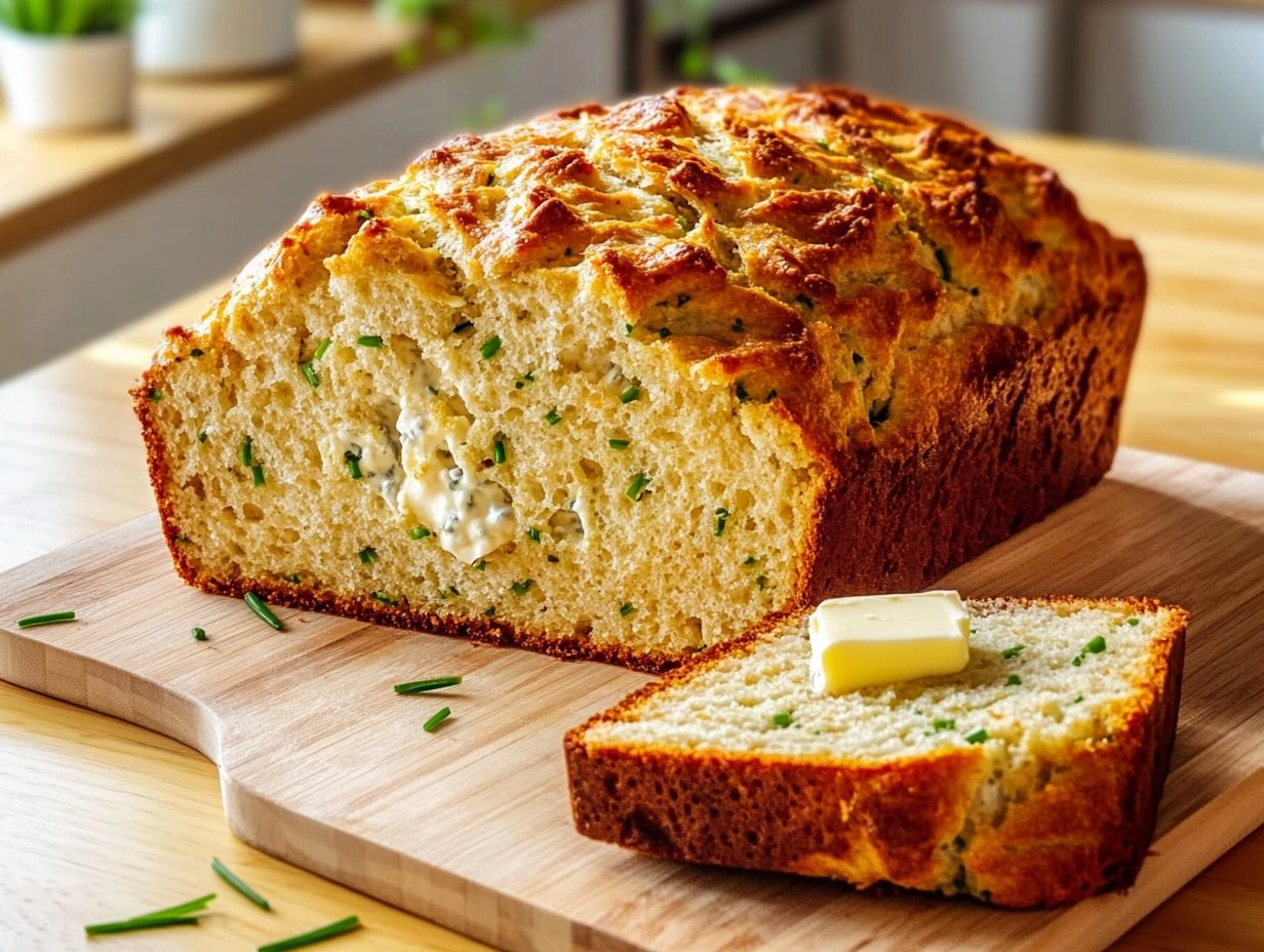 Perfectly cooked High Protein Cottage Cheese Bread served and ready to eat - final result