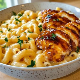 Honey Garlic Butter Chicken Mac recipe